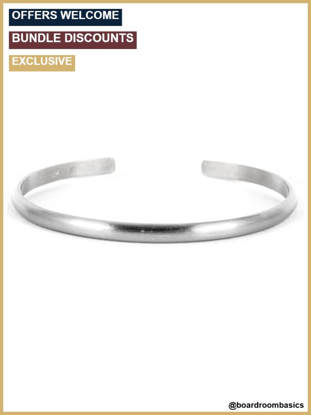 Wide Matte Cuff Bracelet – Solid Sterling Silver Bangle with Brushed Satin